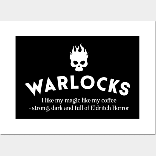 Warlocks I like My Coffee Dark Roleplaying Addict - Tabletop RPG Vault Posters and Art